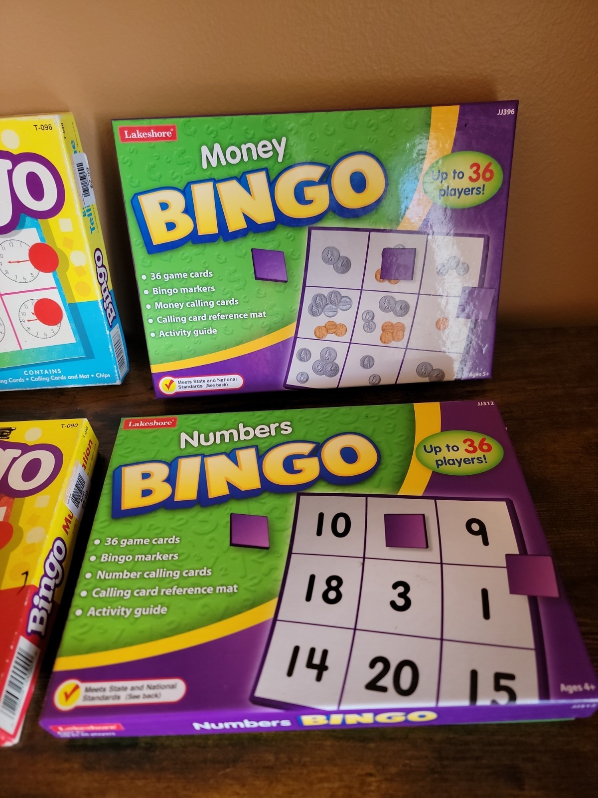 Lakeshore Learning Trend Enterprises Bingo Time Money Numbers Multiplication X4