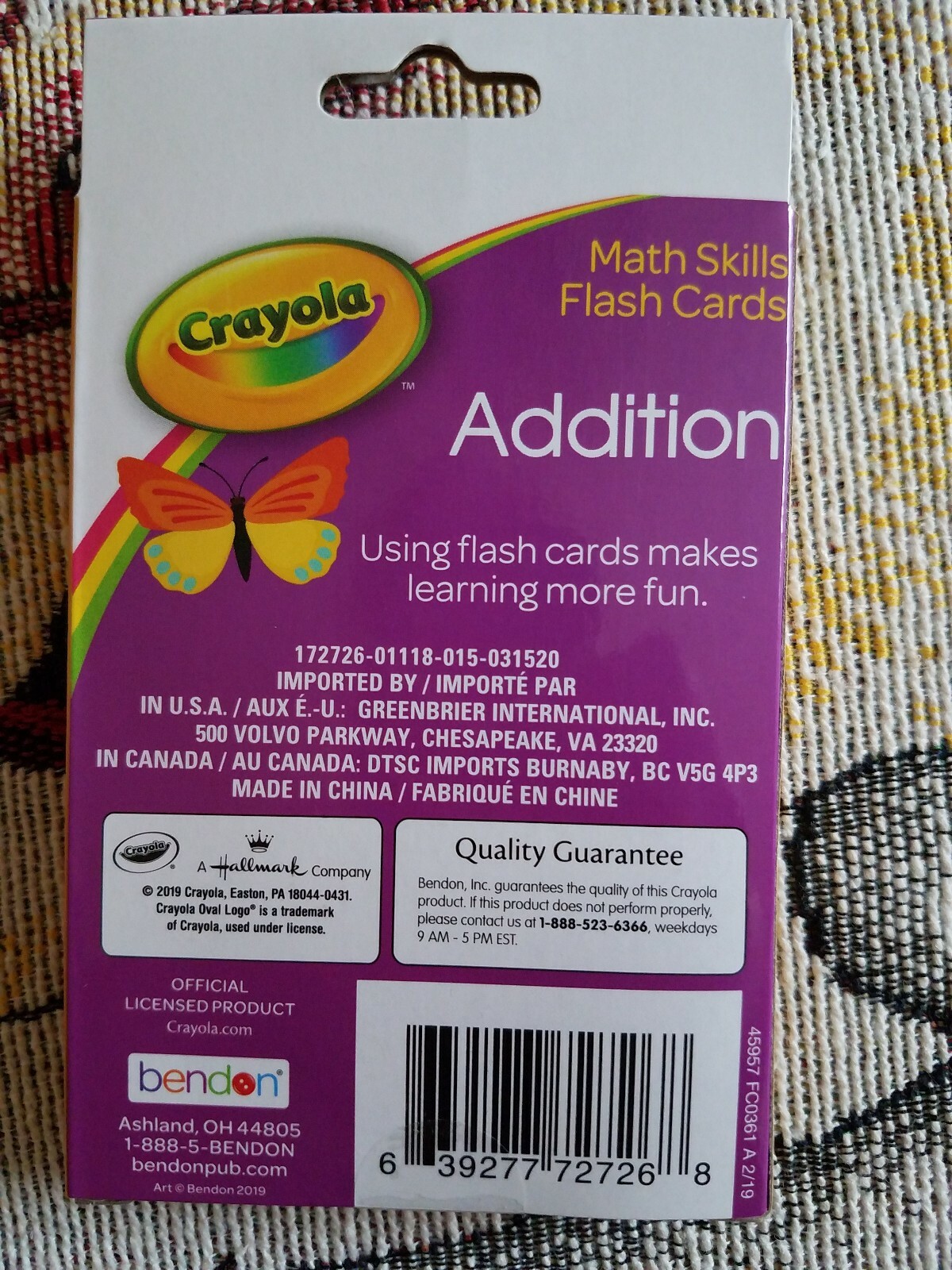 Crayola math skills flashcards ages 4 and up addition