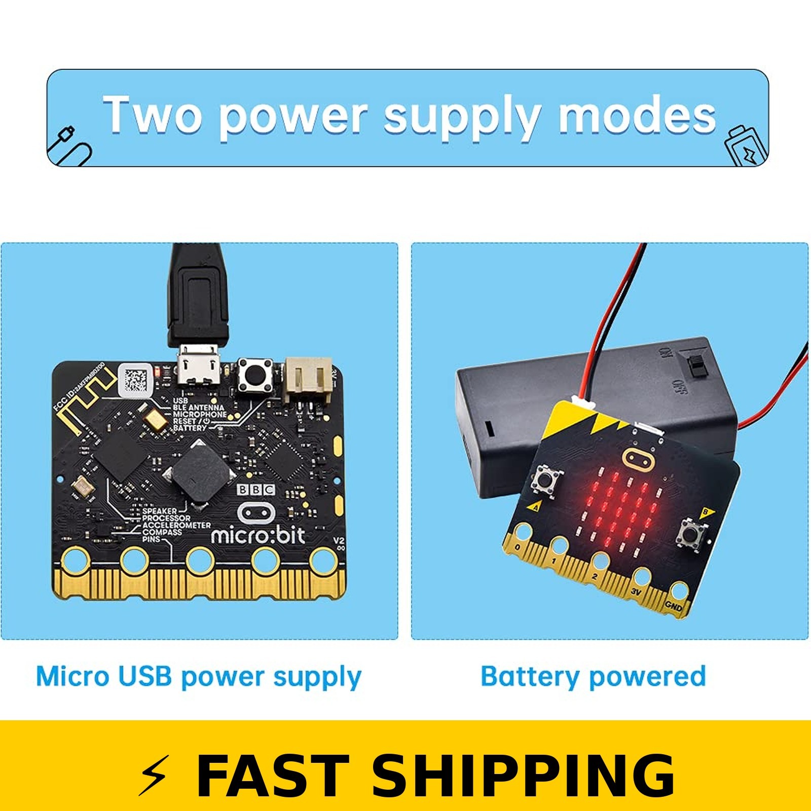KEYESTUDIO Micro:bit V2 Go Kit – Starter Kit with USB Cable & Guide