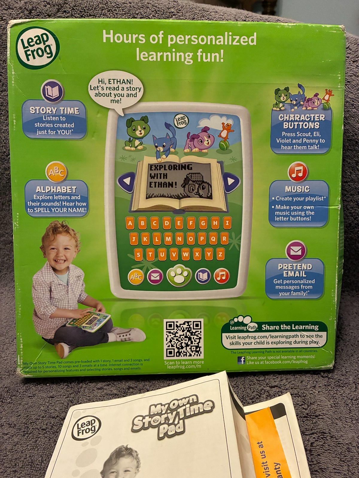 Leap Frog My Own Story Time Pad Learning Educational Tad Leap Pad – Tested