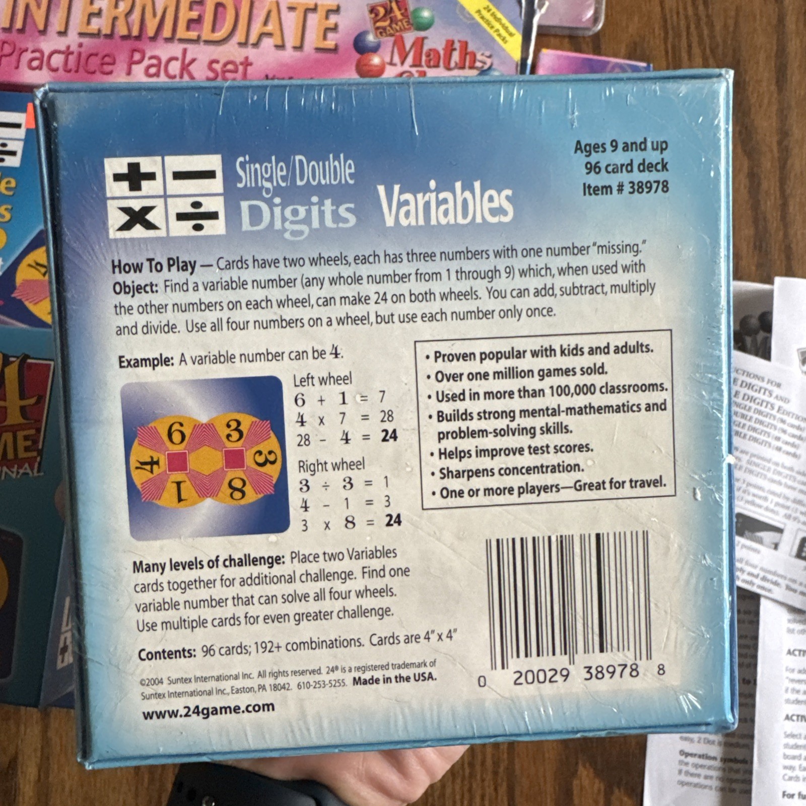 Math 24 Game Club Classroom Kit Intermediate Lot Single Double Practice Pack