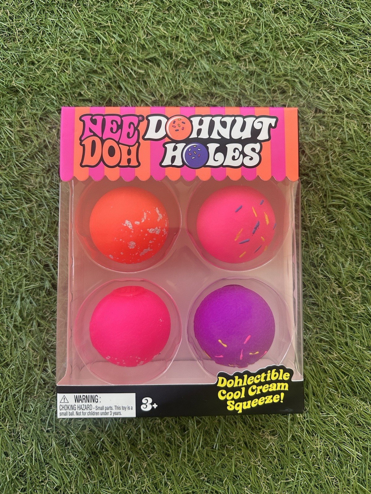NeeDoh Teenie Fuzz Ball & Donut Doh Holes Squeeze Toys Multicolor Ages 3+