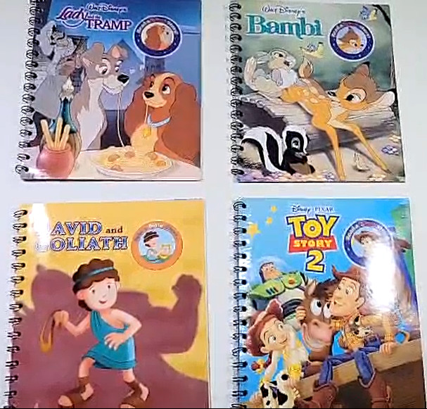 Story Reader Audio System -Disney Bundle: 9 Books/6 Cartridges/Carry Case/Tested