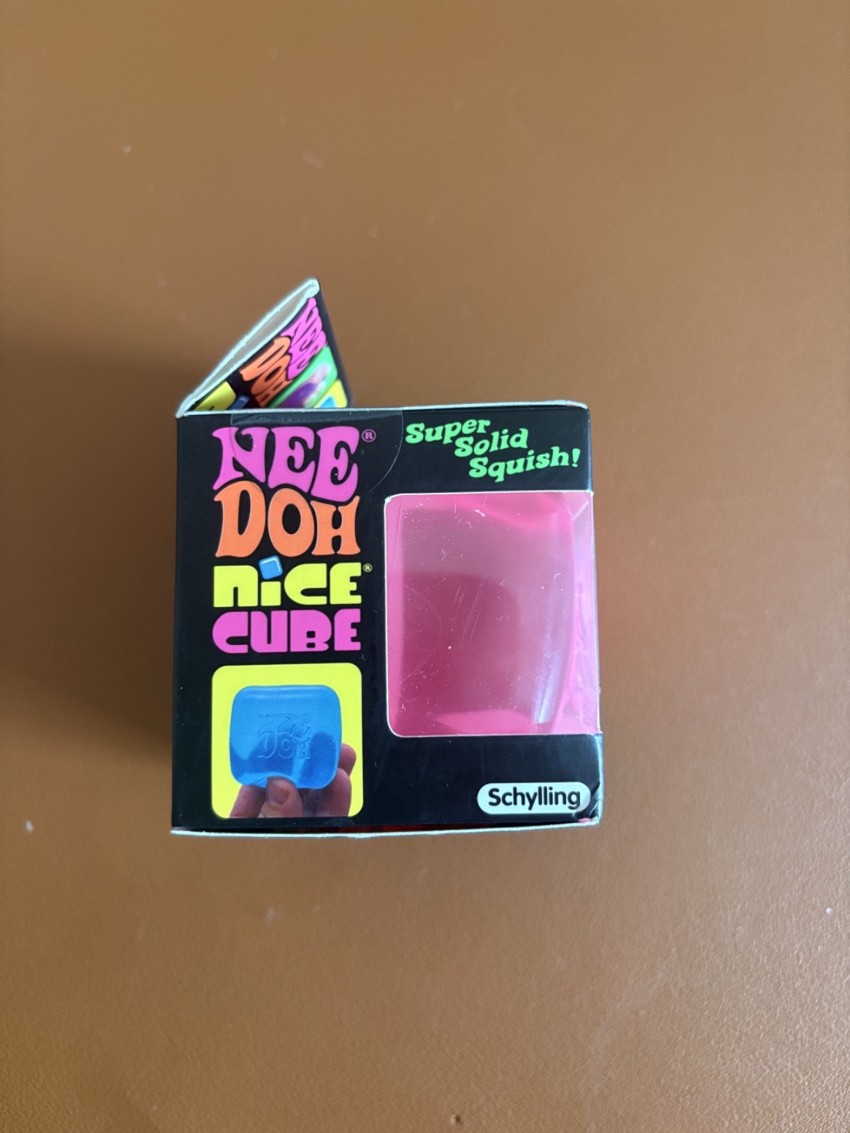 Original Nee Doh Nice Cube – Super Solid Squish! (Pink) – Factory Sealed Needoh