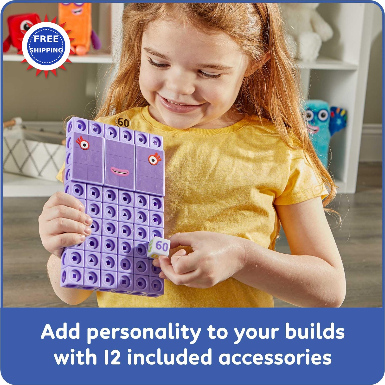 hand2mind Numberblocks Heroes with Zeroes MathLink Cubes Activity Set Preschool