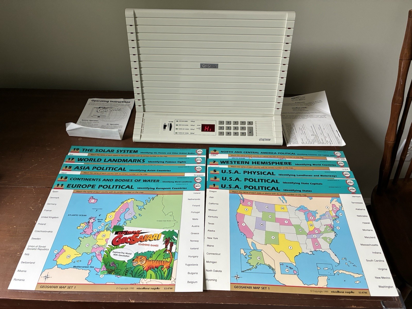 Vintage GeoSafari Geo Safari EI-8700 Electronic Learning Game with 20 Lessons