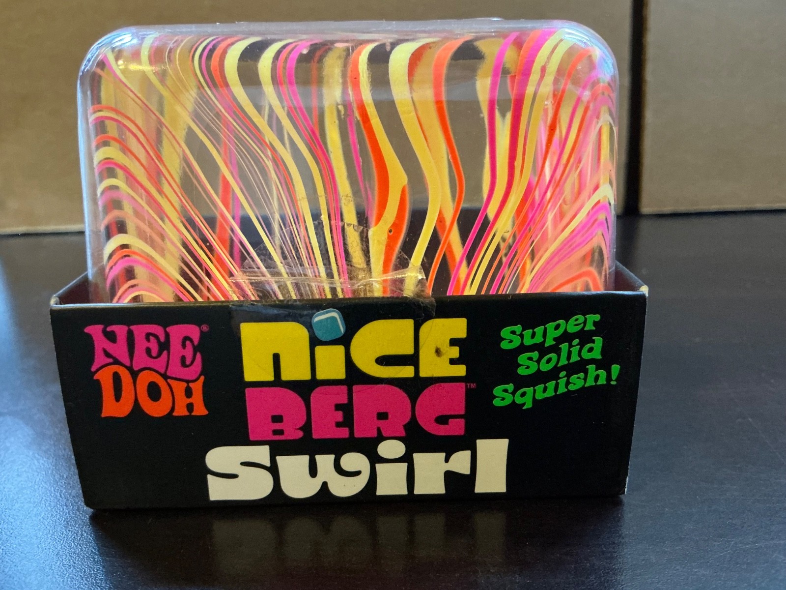 NeeDoh Nice Berg Swirl – ORANGE YELLOW PINK SWIRL – NEW – AUTHENTIC