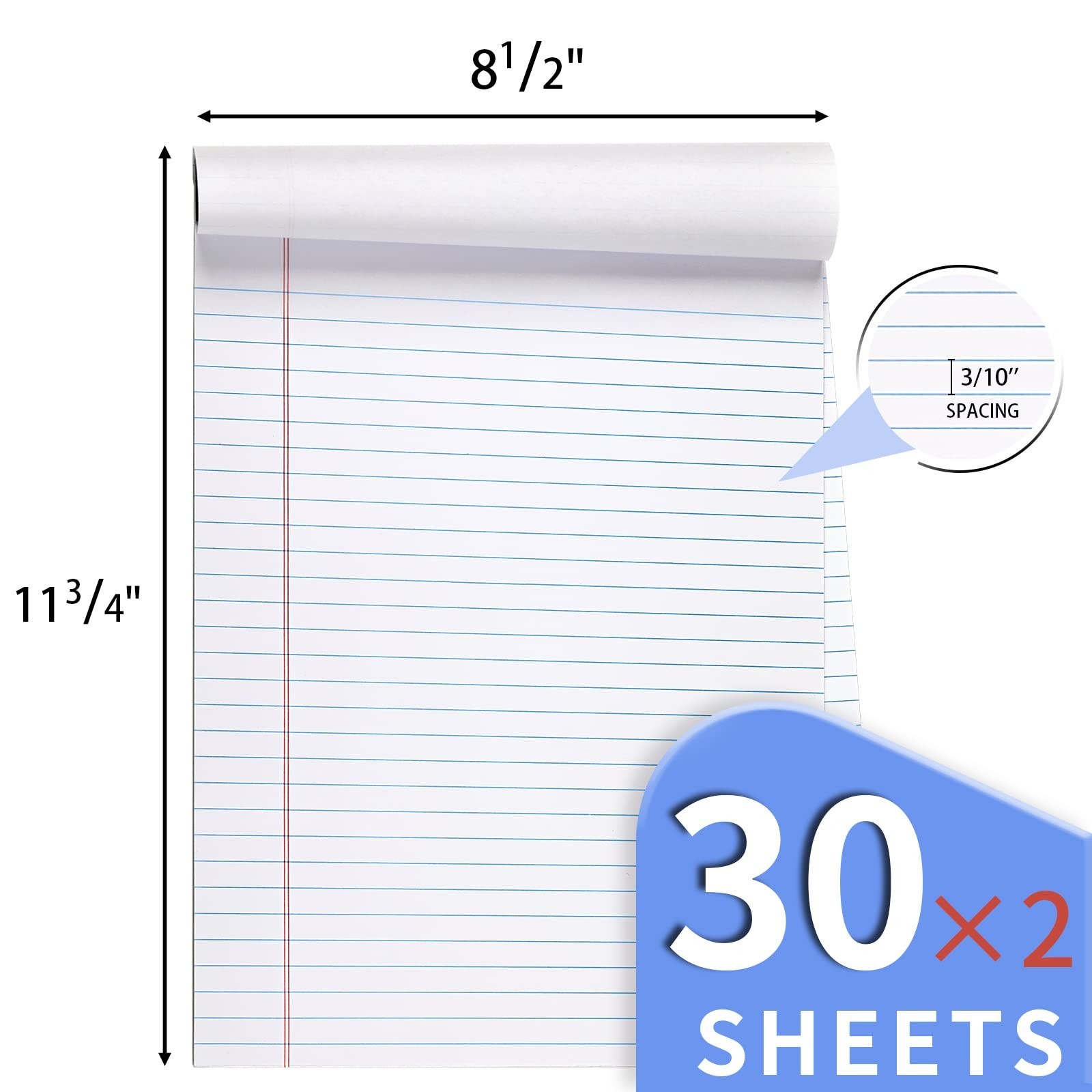 2 Pack Legal Pads Refills Note Pads, Writing Pads 8.5 x 11 Inches, Memo Pads …