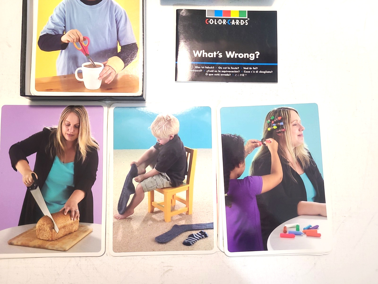 2007 Color Cards What’s Wrong? Educational Therapy Picture Card Game EXCELLENT