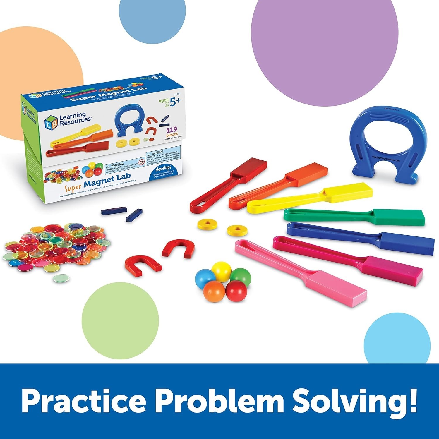 Hands-On Science Magnet Kit, 119 Pieces to Enhance Problem Solving Skills