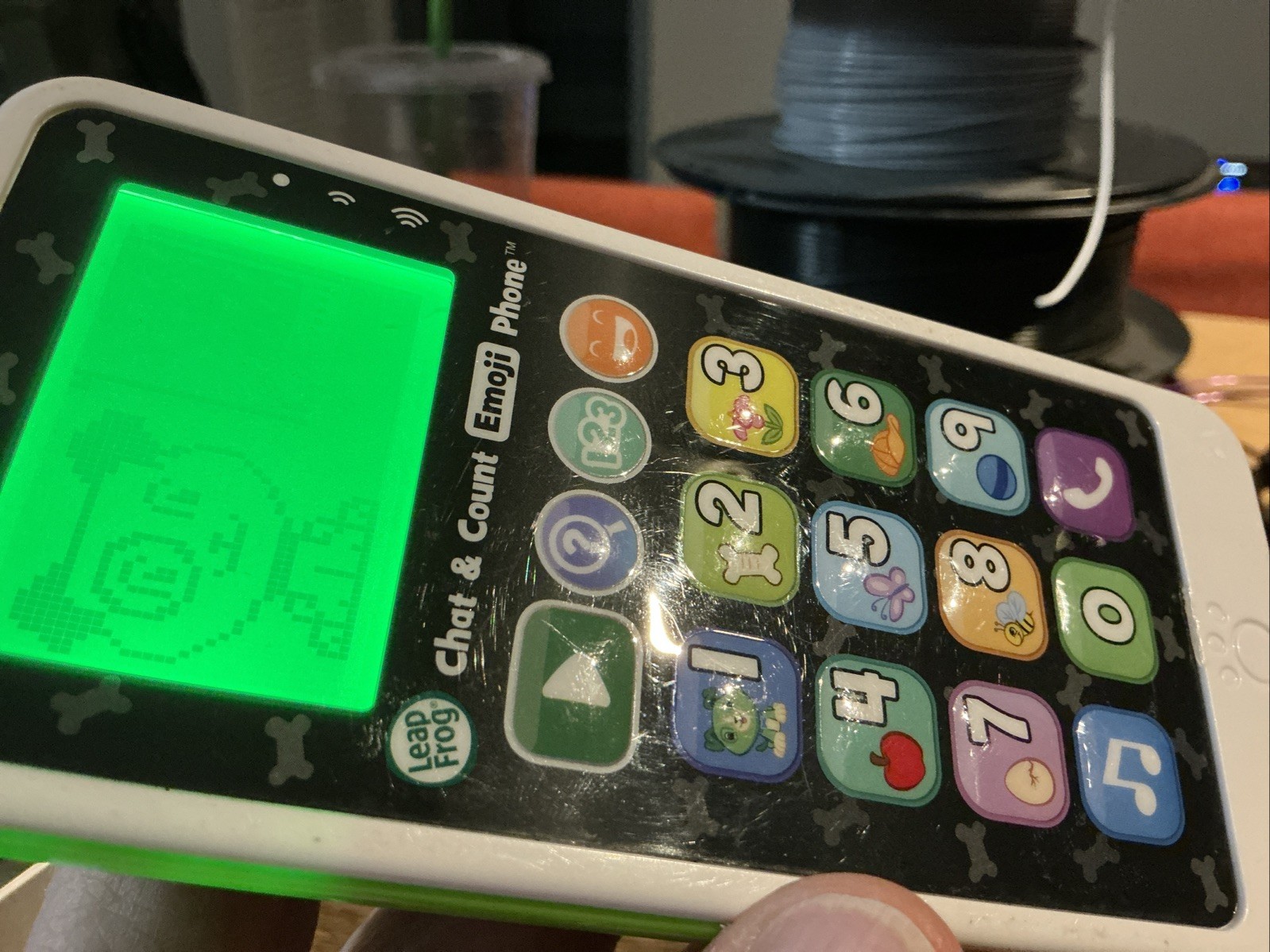 LeapFrog Chat and Count Emoji Phone Green – White Kids Smart Phone