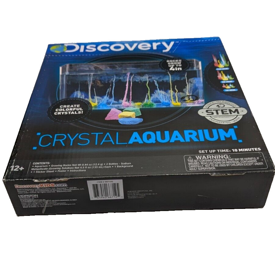 Discovery Kids-Crystal Aquarium-Growing Kit Magic Rocks 12 years and up