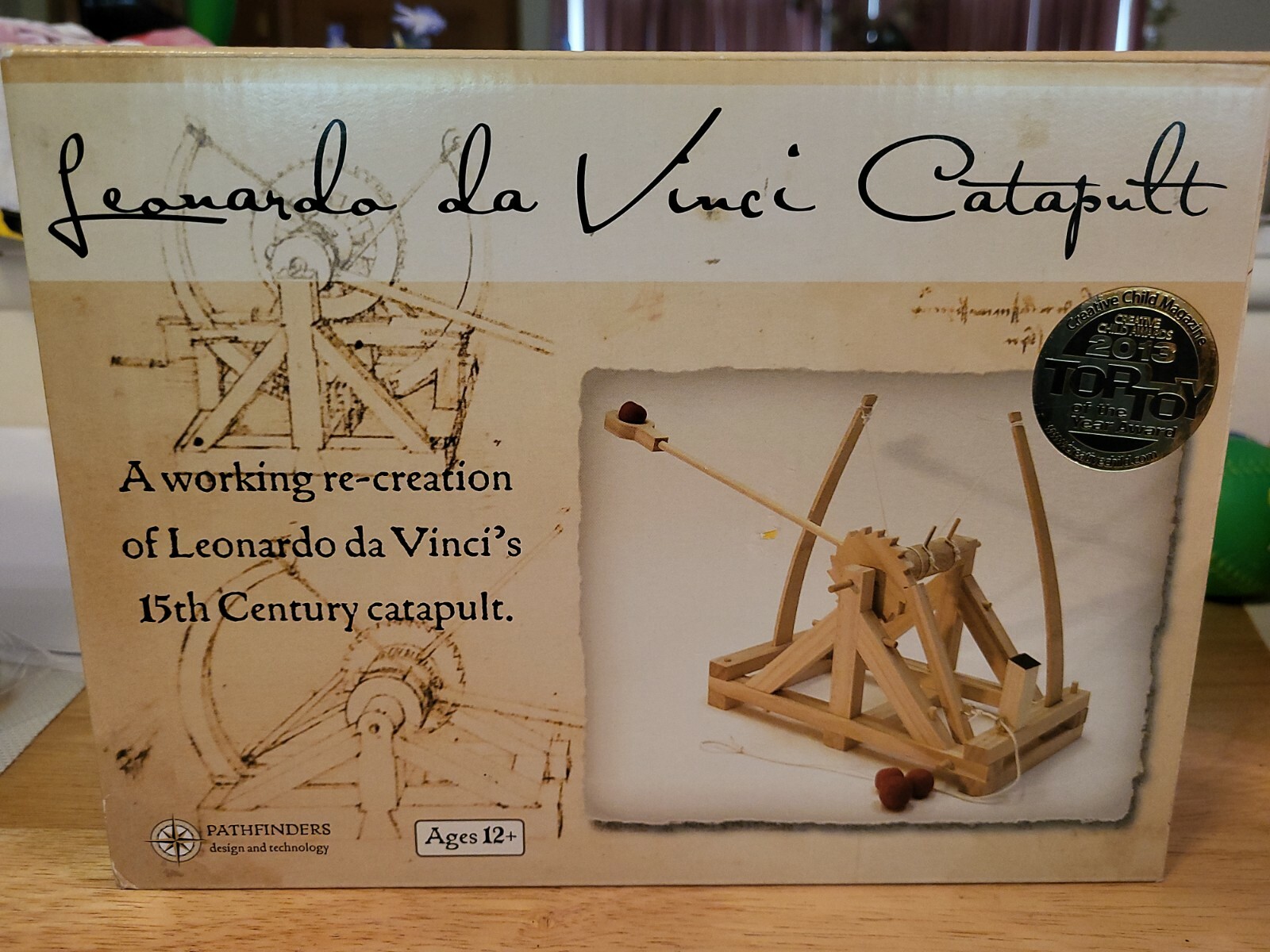 Pathfinders, Leonardo da Vinci Catapult Kit, 35 Pieces, 10 x 16 x 5.5 Inches,