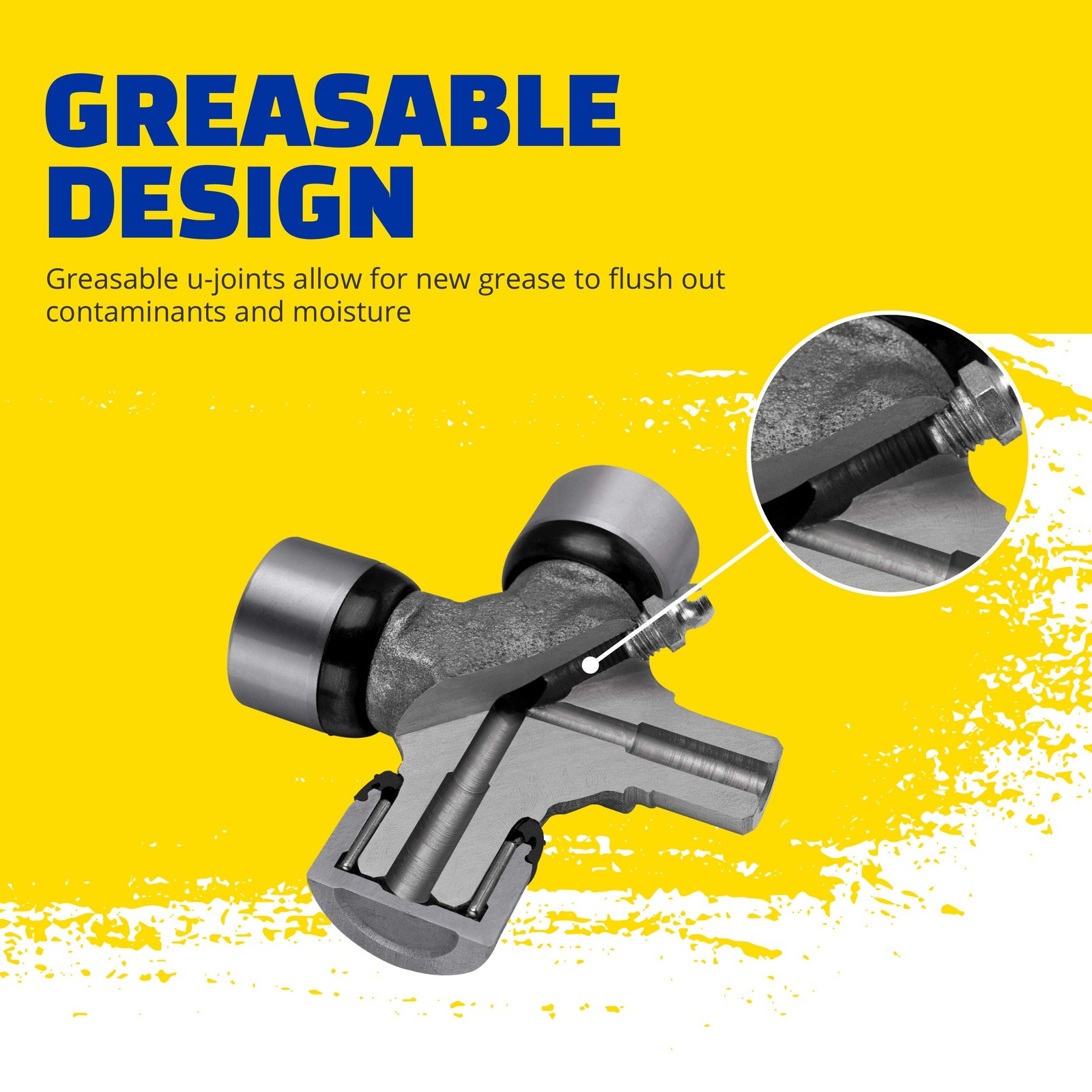 354 Greaseable Premium Universal Joint U-Joint for Ford F-150 Trucks