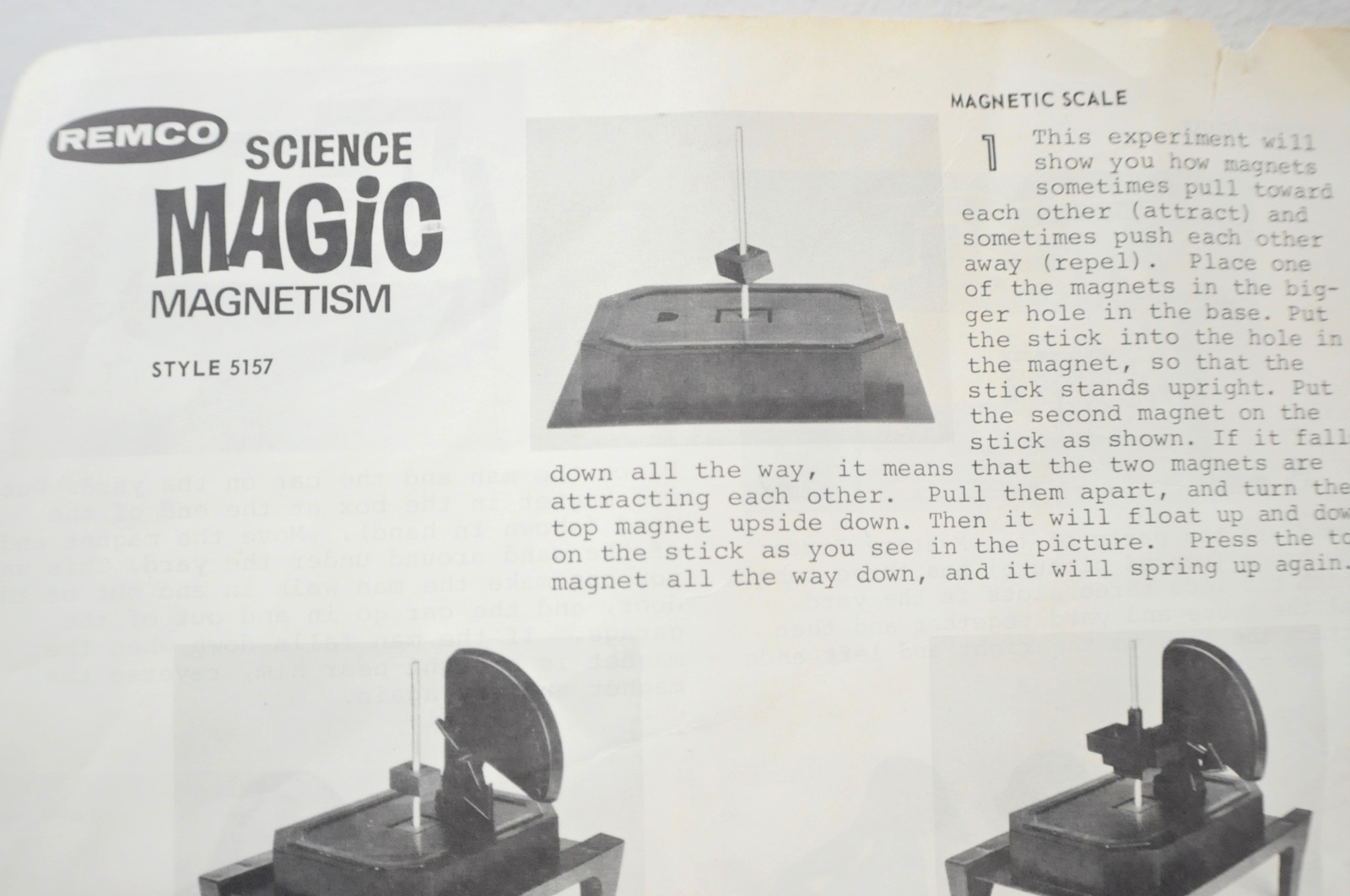 Vintage 1967 Remco Science Magic Magnetism Kit Nice!