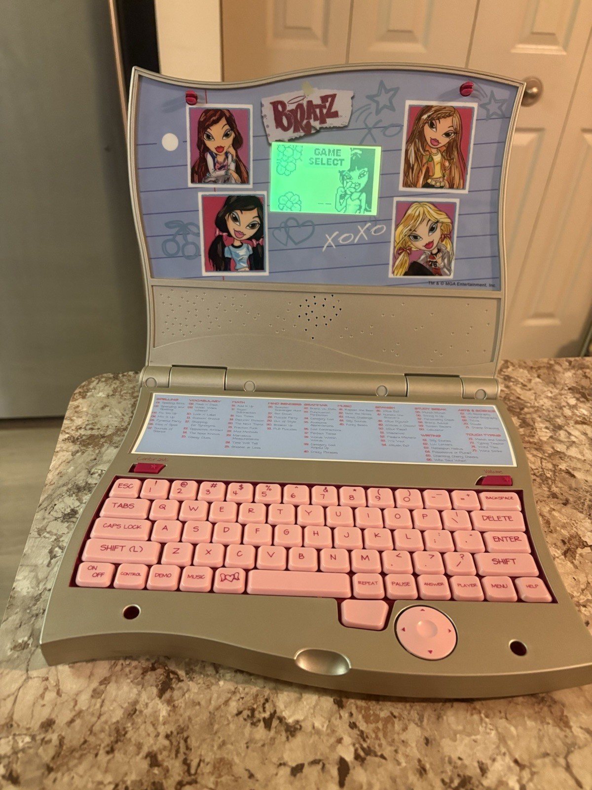 2006 Bratz Cyber Style Learning Laptop Spell Grammar Games Tested No Mouse VTG