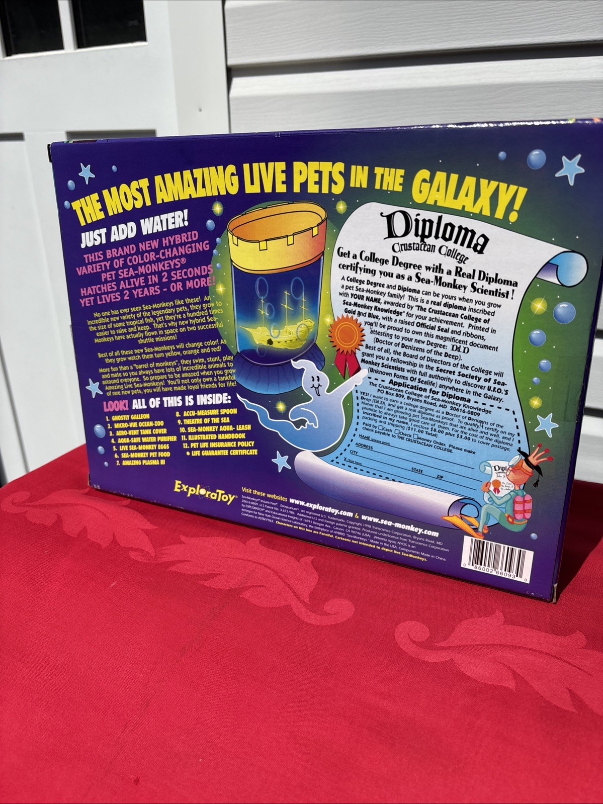 Amazing Live Sea-Monkeys SUNKEN TREASURE Tank Aquarium NEW RARE VTG 1998