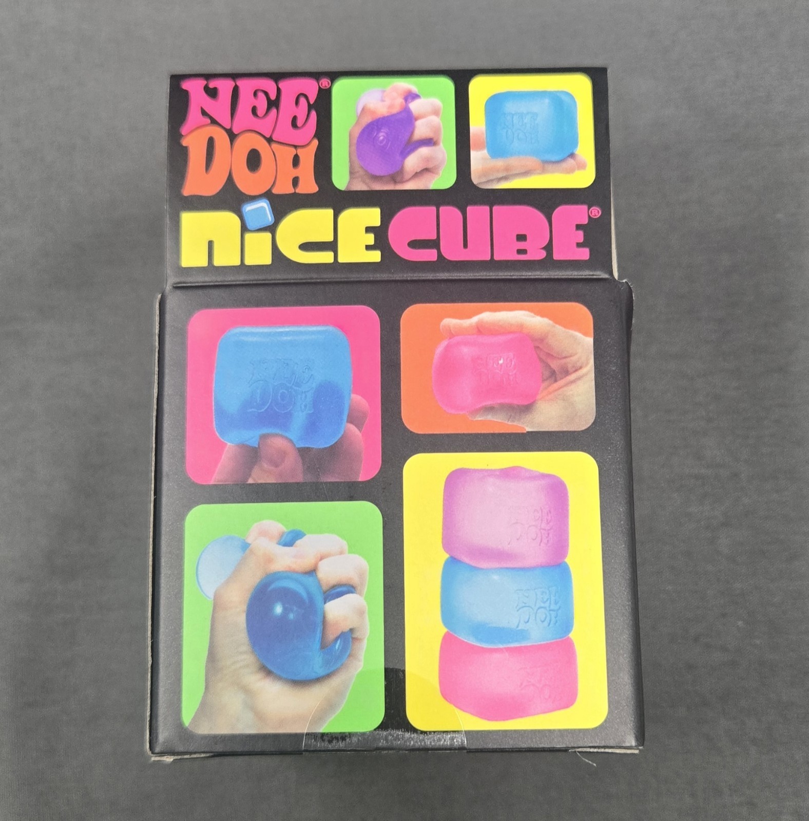 Nee Doh Nice Cube Super Solid Squish (Lot of 10) Blue Purple Pink – NEW