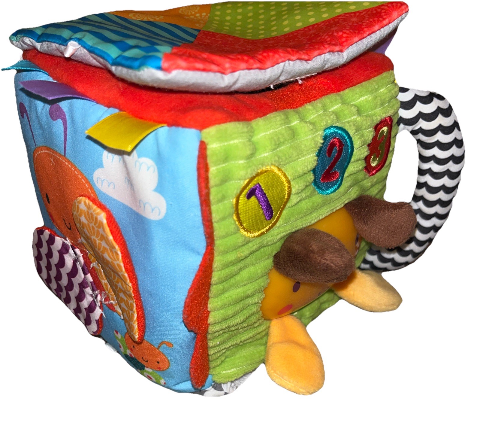 VTech Soft and Smart Sensory Cube Multicolor Numbers Letters Sound 3 Shapes