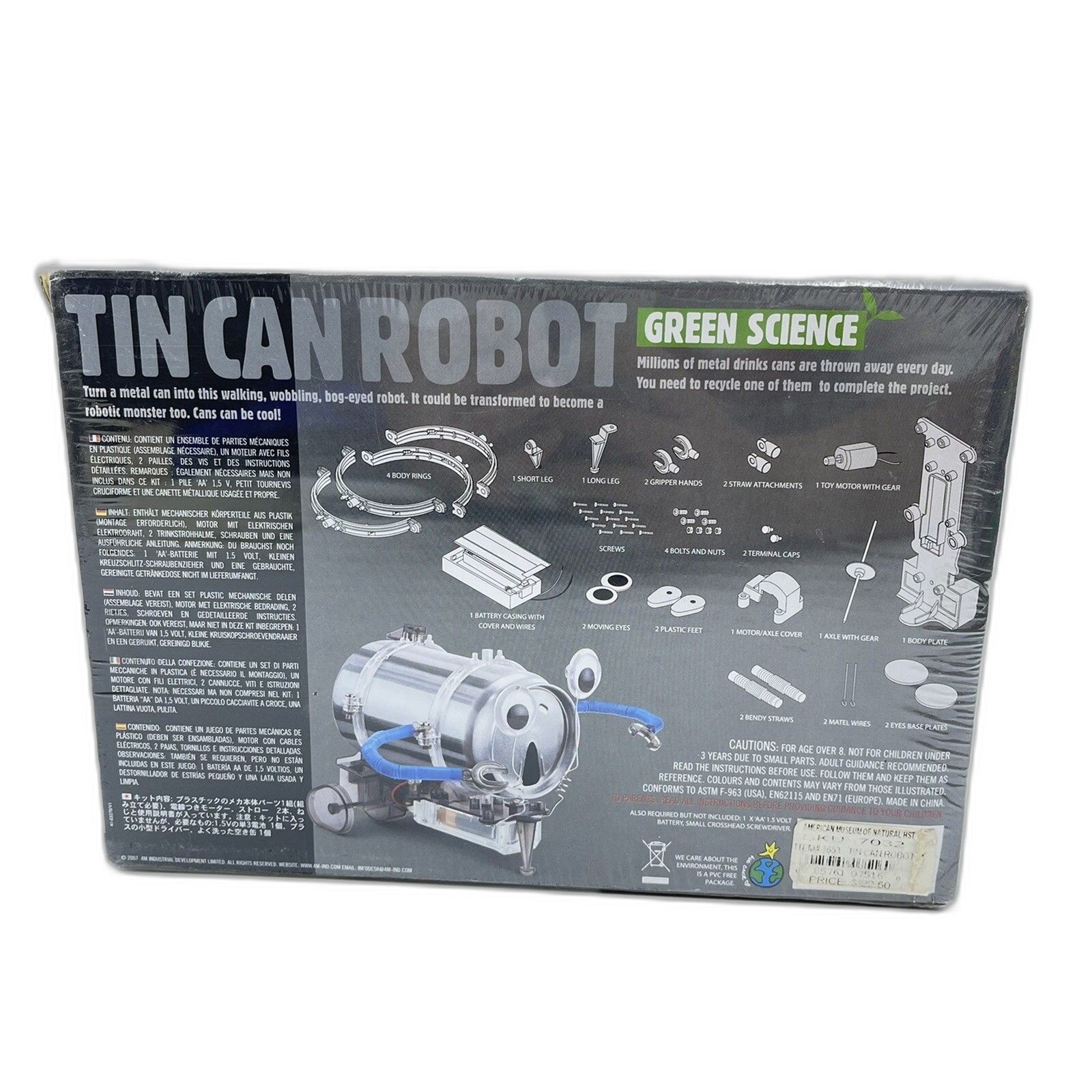GREEN SCIENCE Tin Can Robot Kit Youth Robotics 4M – Little wear on Plastics