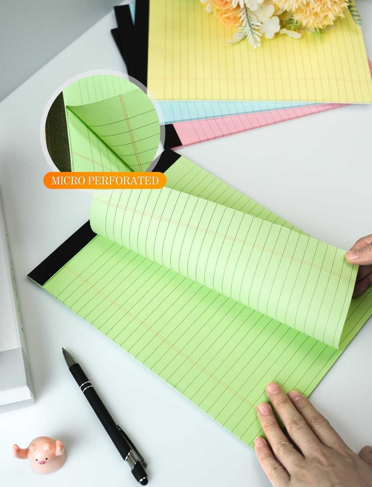 Zaviko Legal Pads 8.5 x 11 Colored Note Pads 8.5 x 11, 3 Pack Notepads 8.5×11…