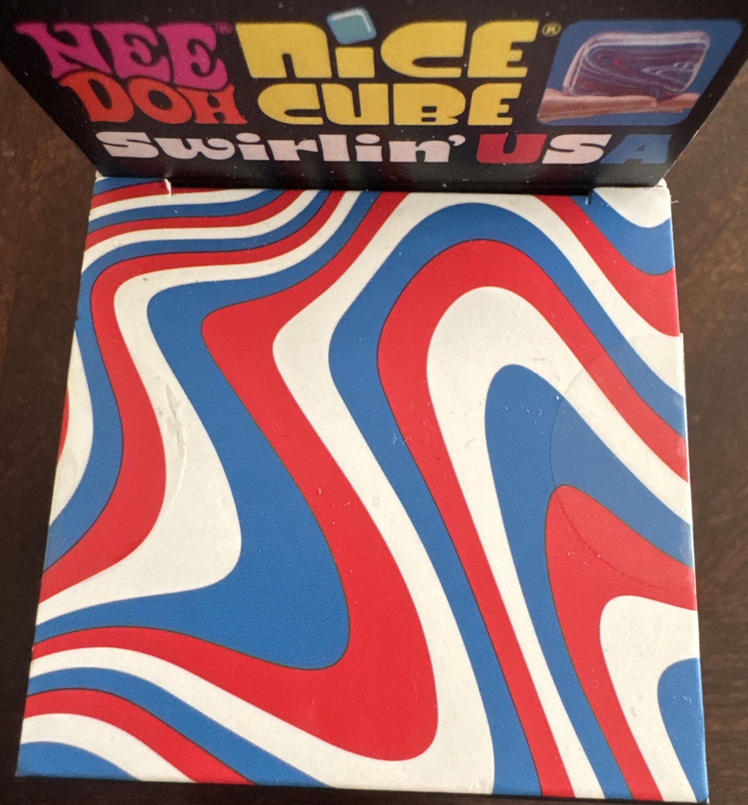 NEE DOH NICE CUBE SUPER SOLID SQUISH RARE SWIRLIN USA SEALED IN BOX