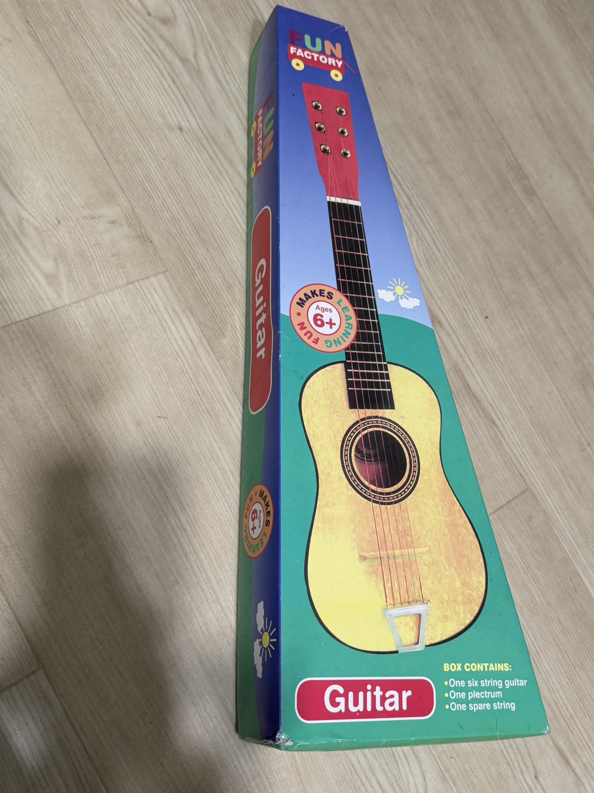 Fun Factory Kids 6-String Toy Guitar, Ages 6+, Age Level 4-7 Years