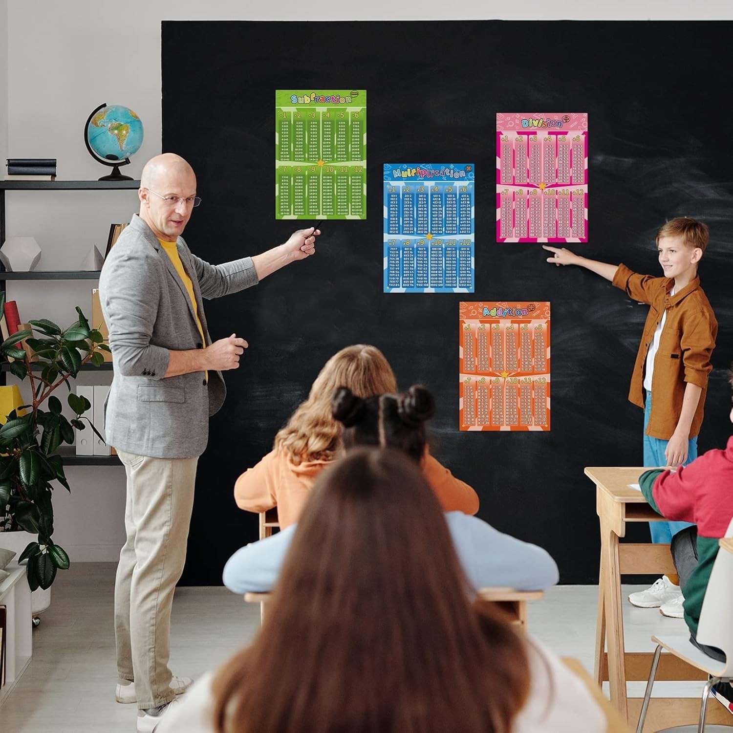 Engaging Educational Math Wall Posters – 12 Pack for Homeschooling & Classrooms