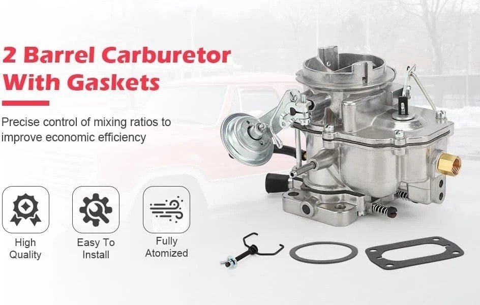 2 Barrel Carburetor with Gaskets for Plymouth models & 1966-1973 Dodge Chrysl…