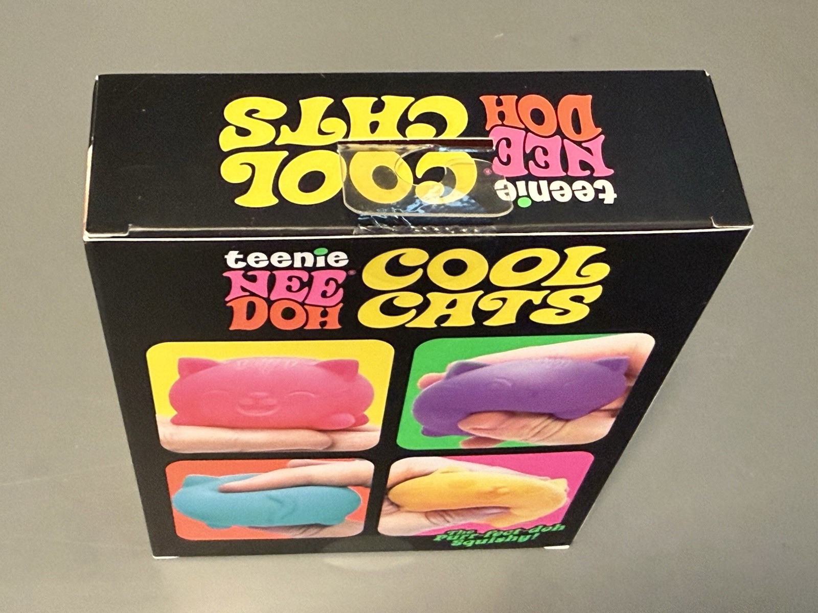 Nee Doh NIB Authentic Teenie Cool Cats 4 Colors Pink Purple Green Orange HTF ▶️