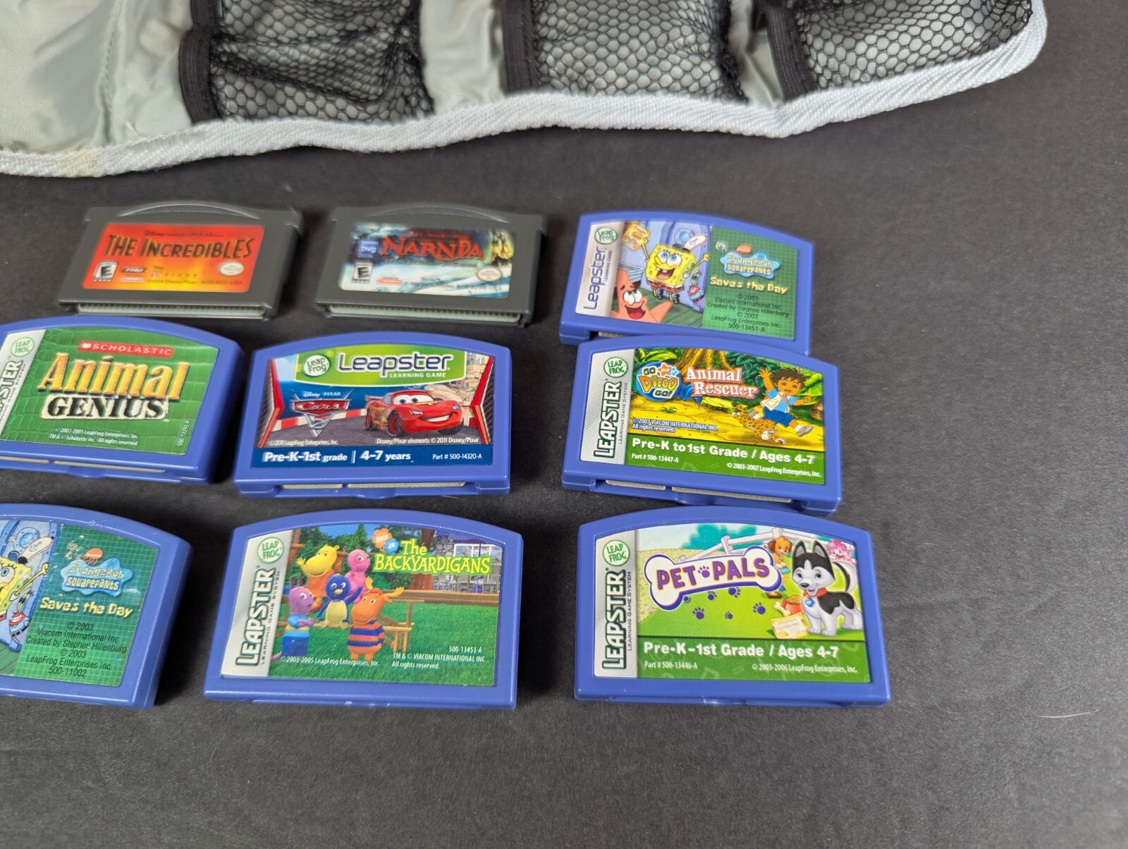 Leapfrog Leap Pad Leapster Learning Cartridges Lot of 7 Games & Case 2 Nintendo