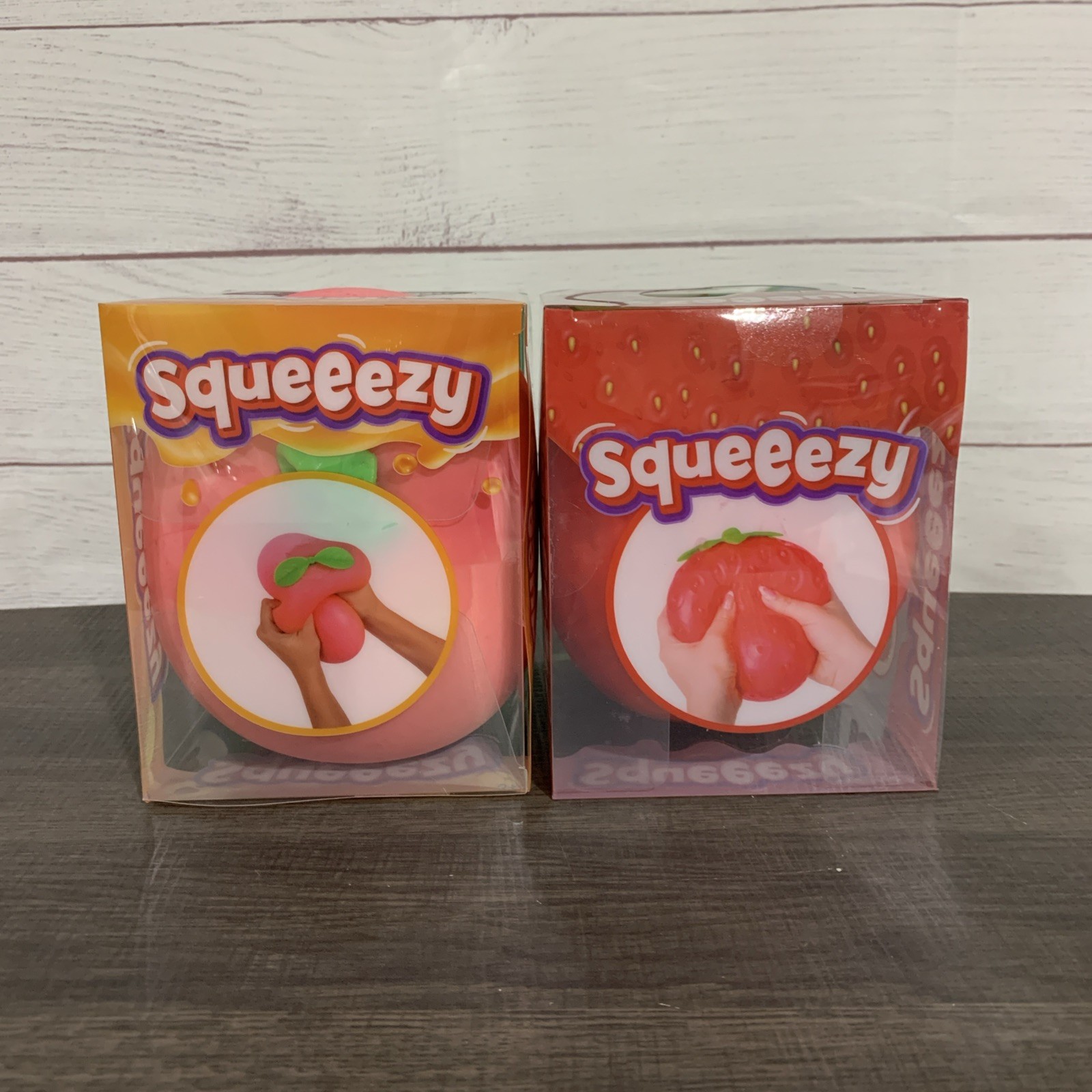 SQUEEEZY Peach and Strawberry Squeeze Poke & Stretch by Sunny Days