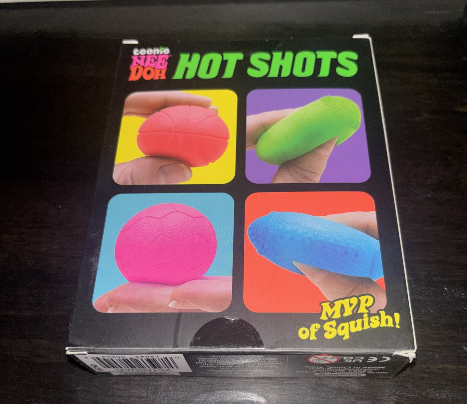 Teenie NeeDoh Hot Shots 4 Pack Squishy Fidget Stress Balls In Hand Ready To Ship