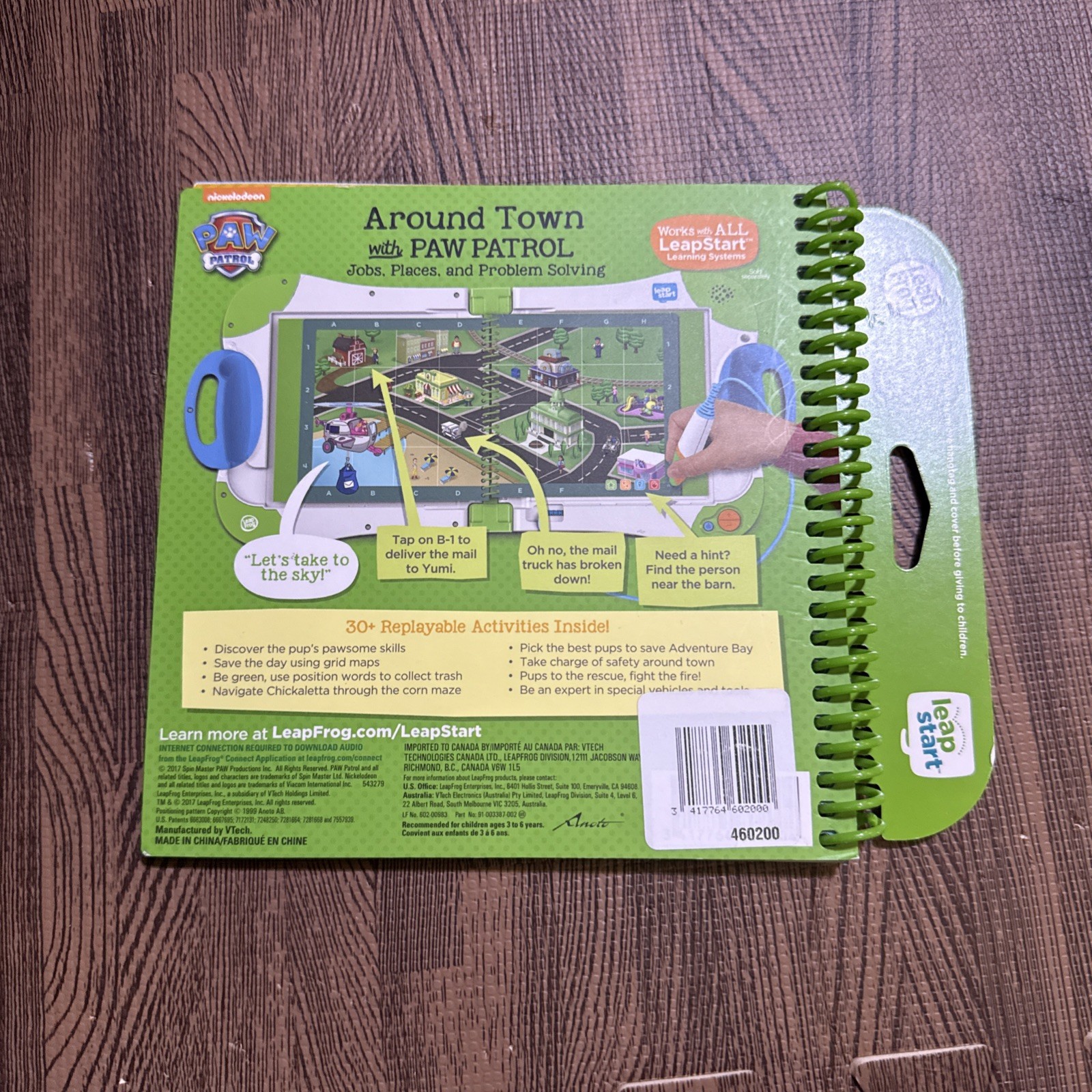 NEW LeapFrog Leap Start Pre-Kindergarten Book — AROUND THE TOWN WITH PAW PATROL