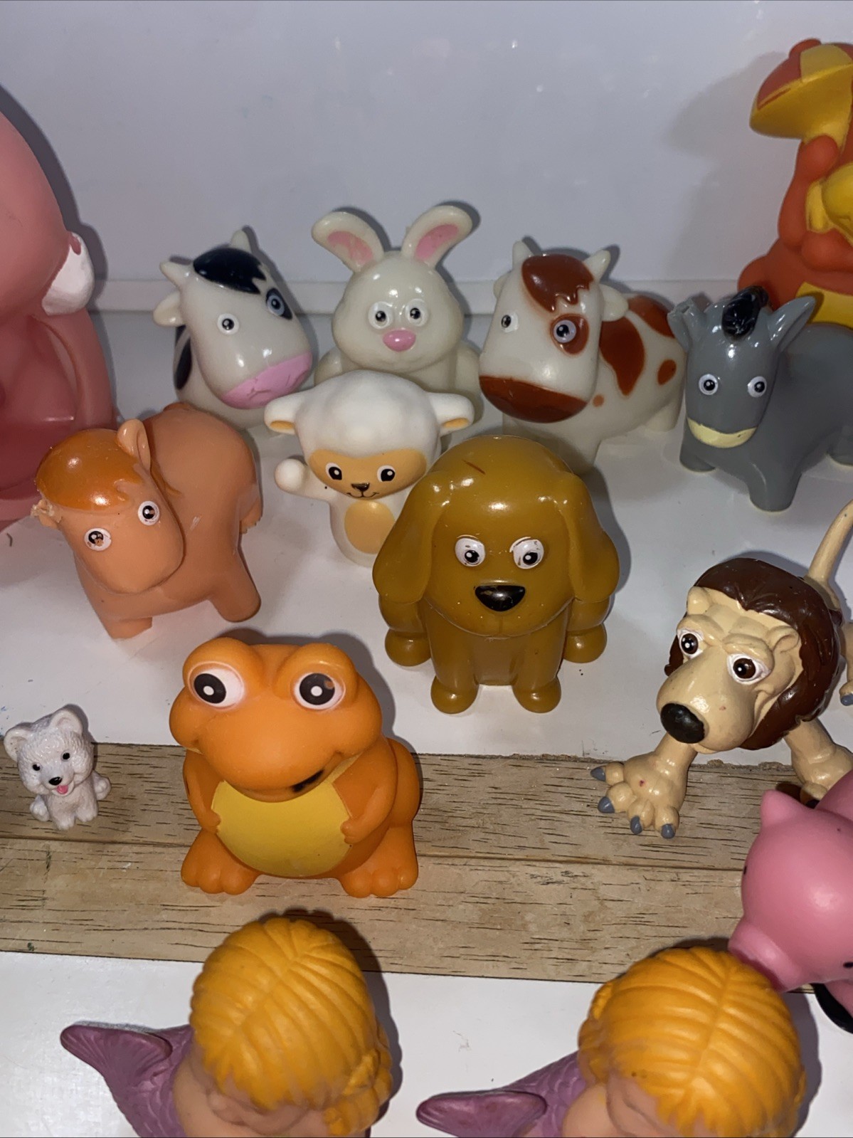 Mixed Animal & Dinosaur Figure Lot – Vintage Plastic & Rubber Toys Cartoon Look