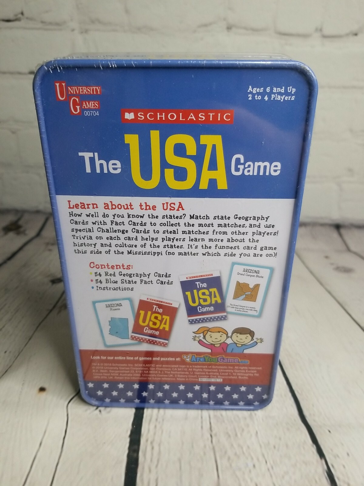 Scholastic The USA Game New In Tin University Games Educational Learn The States