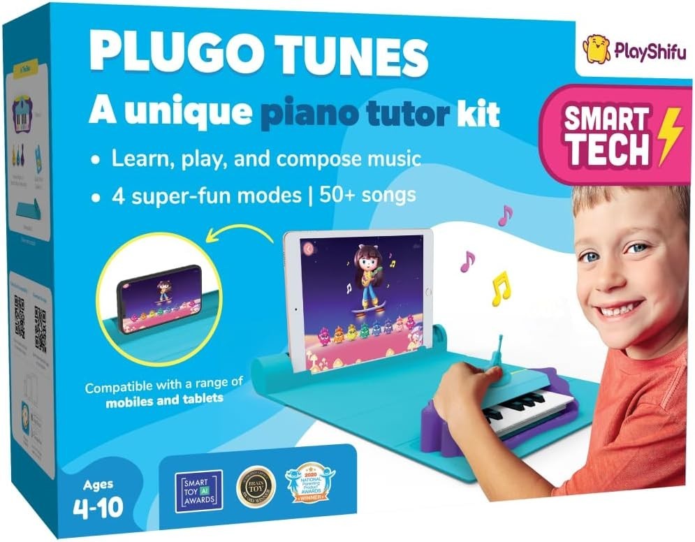 Plugo Tunes by PlayShifu (Kit+App): Interactive Piano Starter Kit for Ages 4-10