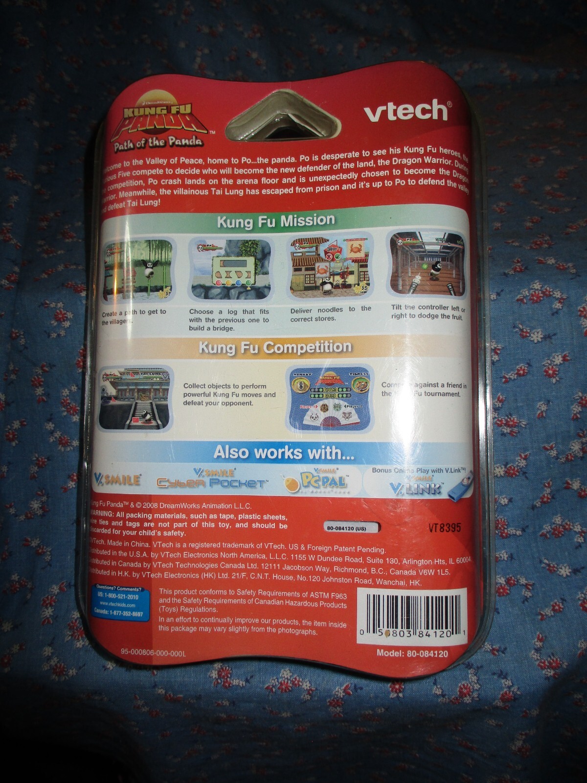 ksm. NIP vtech V-Smile V-Motion Game Kung Fu Panda Path of the Panda 4-6 Years