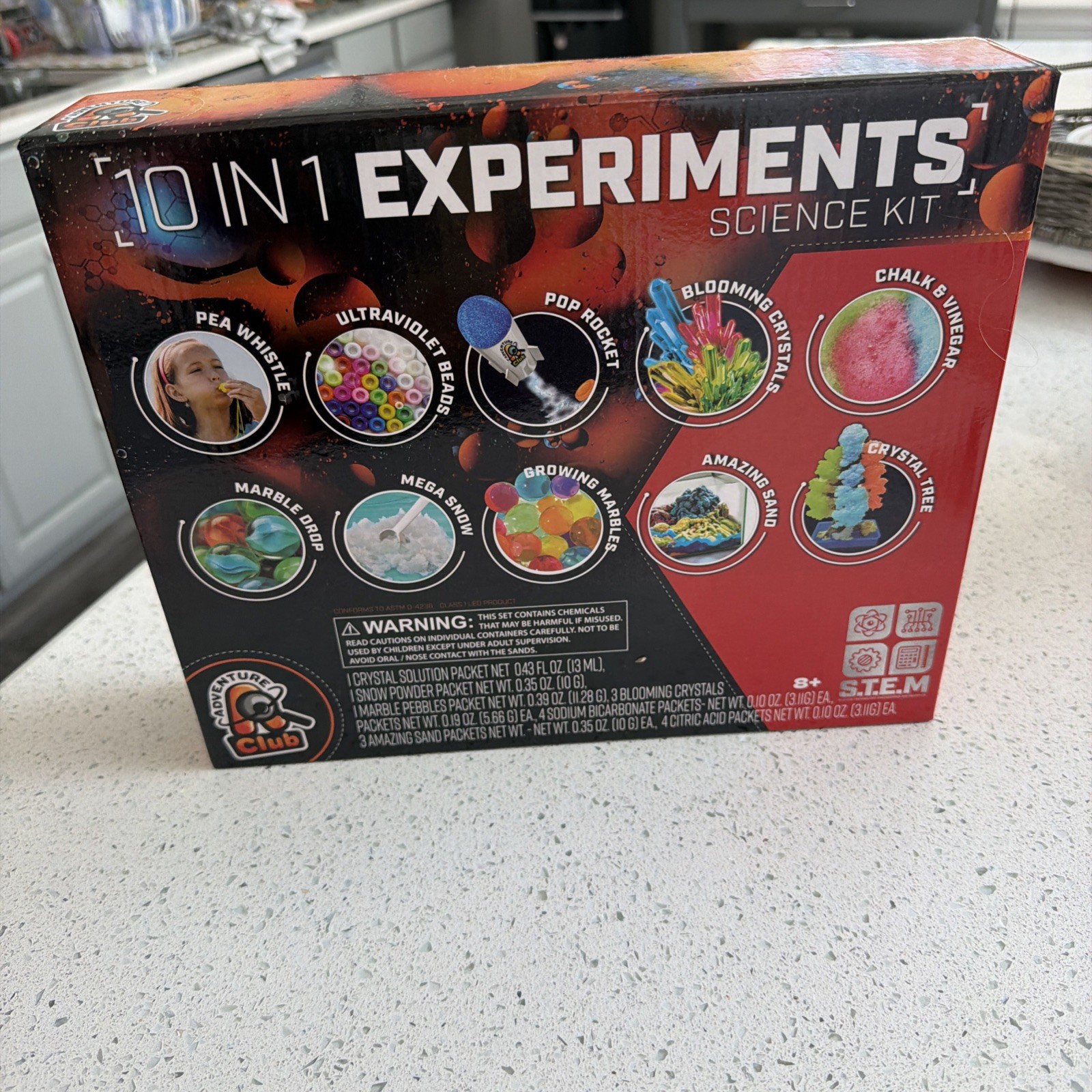 Adventure Club 10 in 1 Experiments Science Kit STEM for Ages 8-11 Years