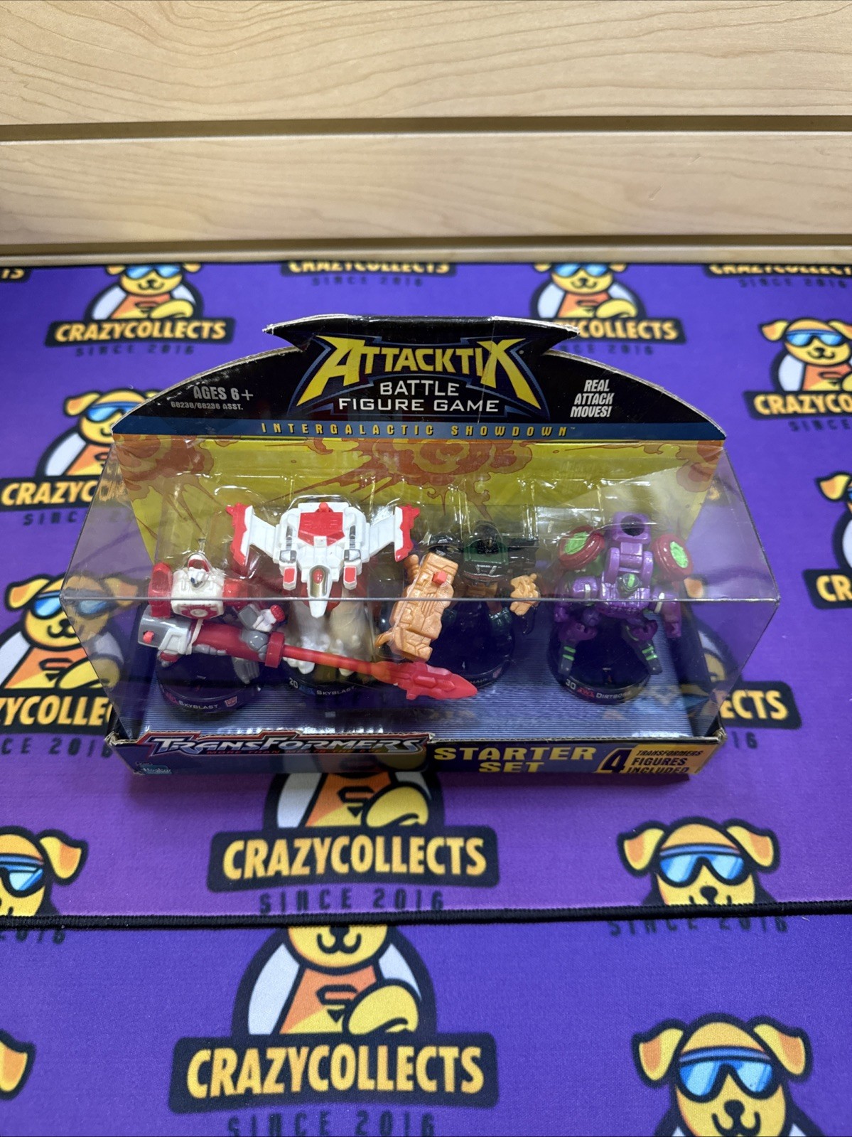 Transformers Attacktix Battle Game w/ Skyblast Overhaul Dirtboss Figures New