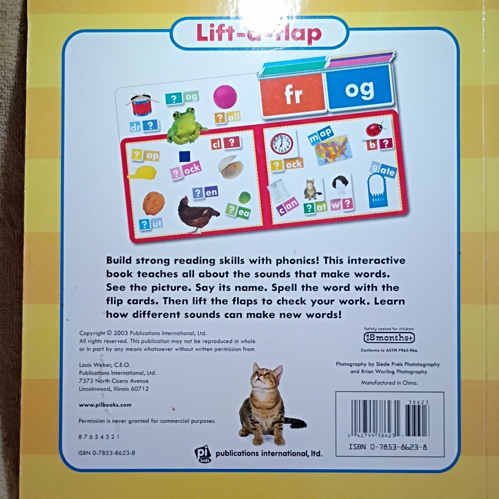 Publications International Lift-a-Flap Phonics Fun Book 18 Months+ 2003
