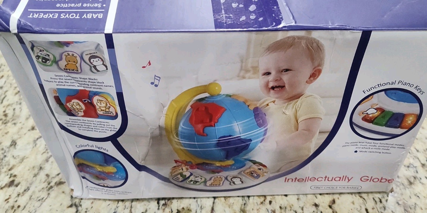 Intellectual Globe Toy-Colorful Piano Keys & Light Effect-Coordination Learning