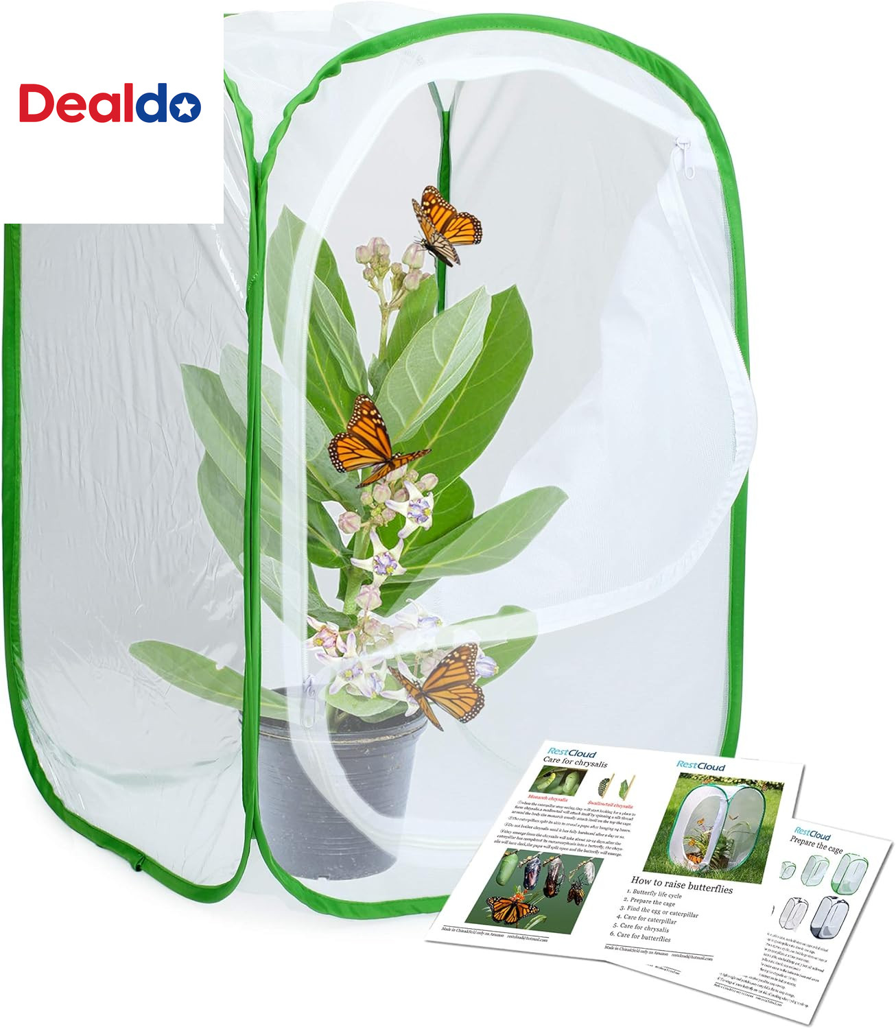 Insect and Butterfly Habitat Cage Terrarium Pop-Up 23.6 Inches Tall