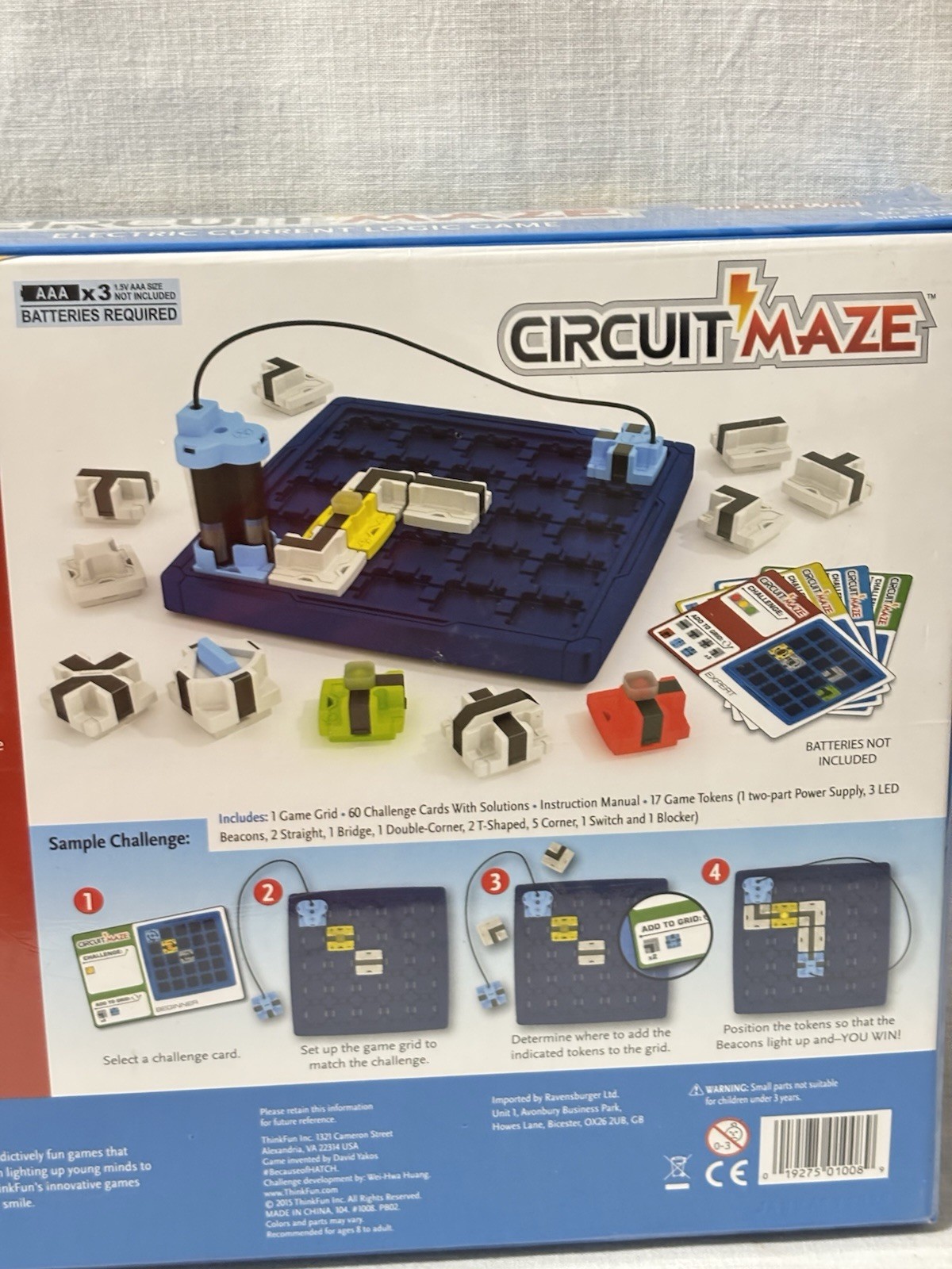 Thinkfun CIRCUIT MAZE Electric Current Logic BOARD GAME New Sealed
