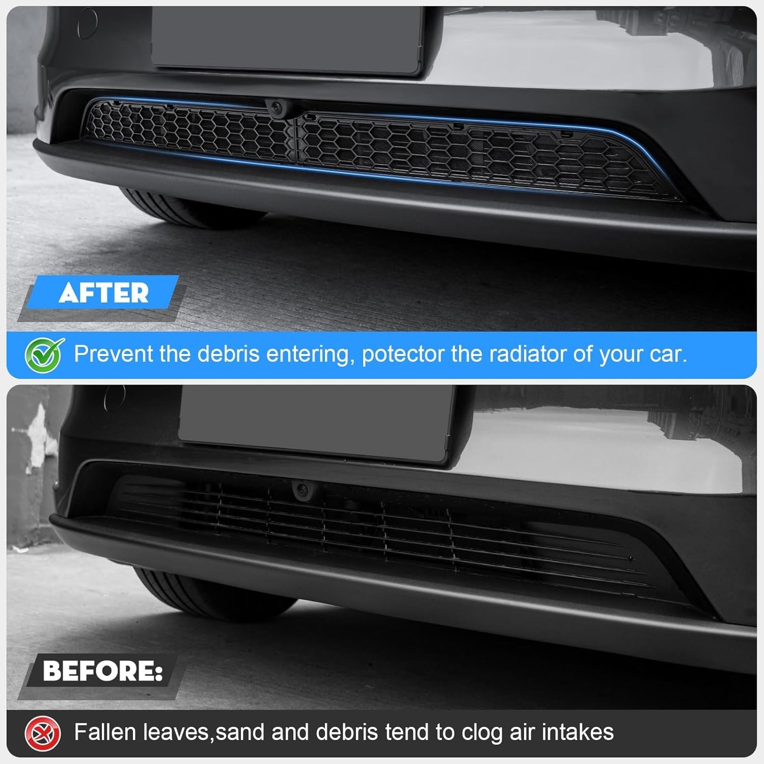 Grille Mesh Inserts for 2026 Tesla New Model Y Premium Front Air Inlet Vent Gril