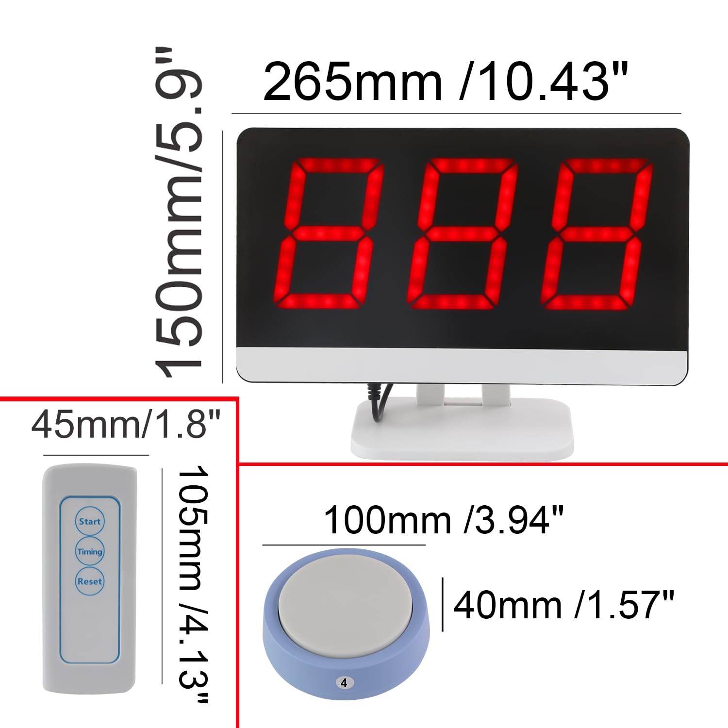 Wireless Quiz Answer Game Buzzer System 262ft Range 10 Buttons Set for Trivia