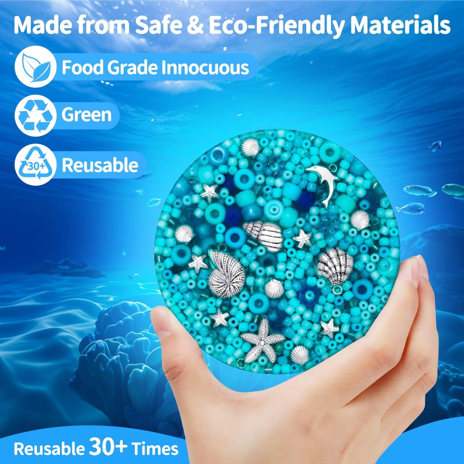 Reusable Fidget Pad Stress Relief Toy 4 Inches Silicone Anti Skin Picking times