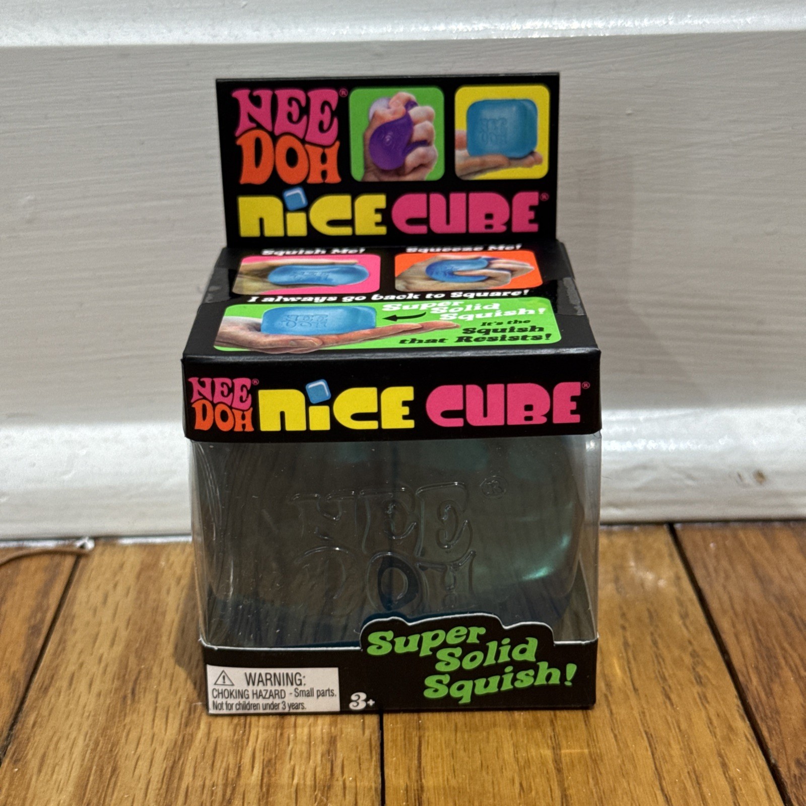 NeeDoh Nee Doh Nice Cube – Super Solid Squish! (Blue) – Brand New Sealed!
