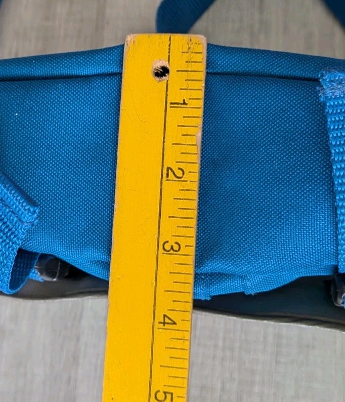 Leapster Storage Messenger Bag Blue Green Gray Pockets & Handle