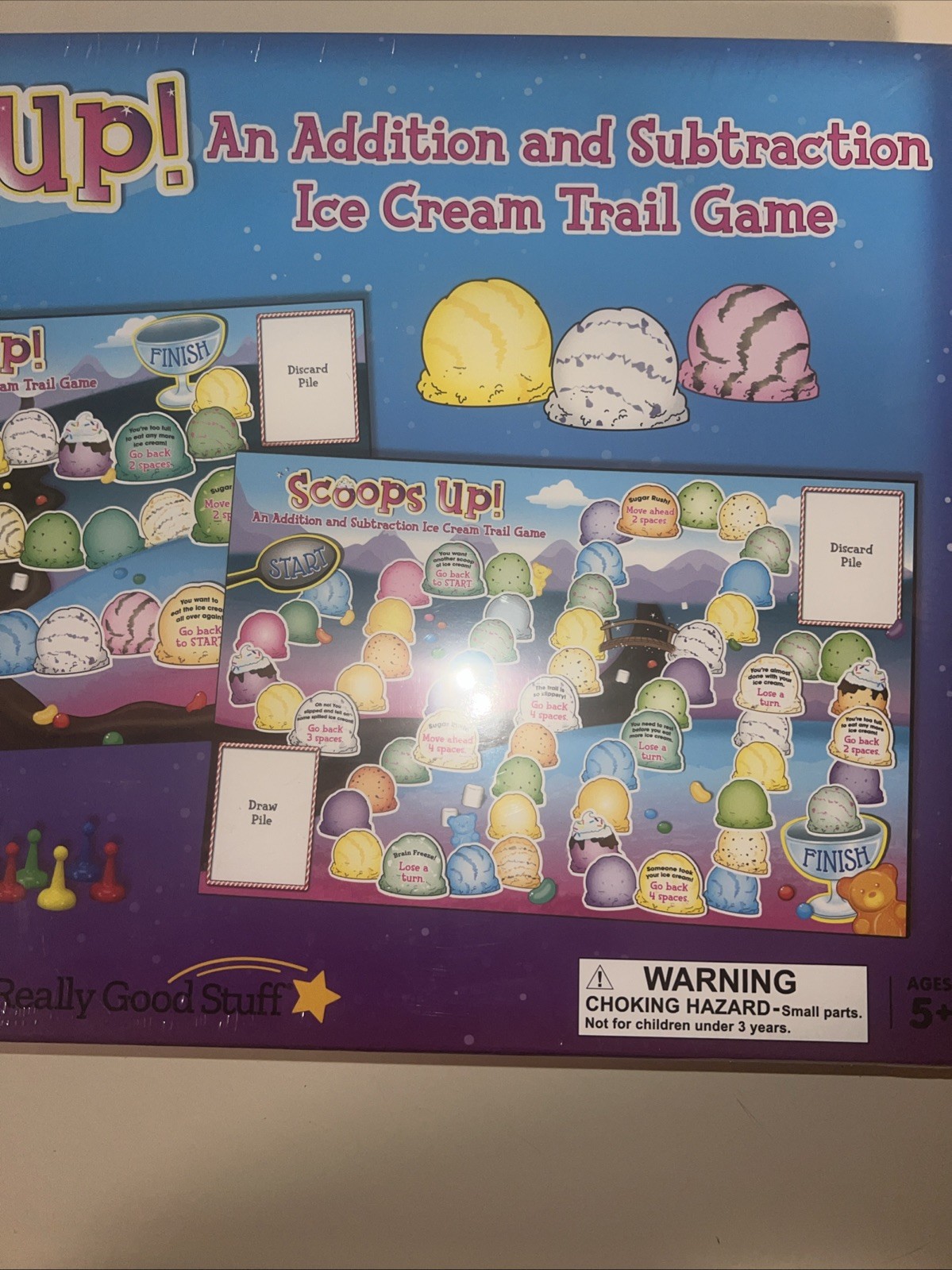 Really Good Stuff Scoops Up! Addition and Subtraction Game Ages 5 + New
